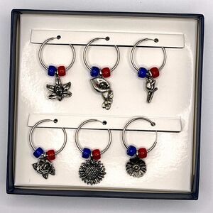 *3/$20* New in box Tommy Hilfiger pewter wine cocktail charms